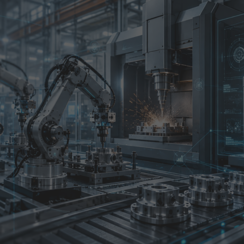 Roboterfabrik cyan